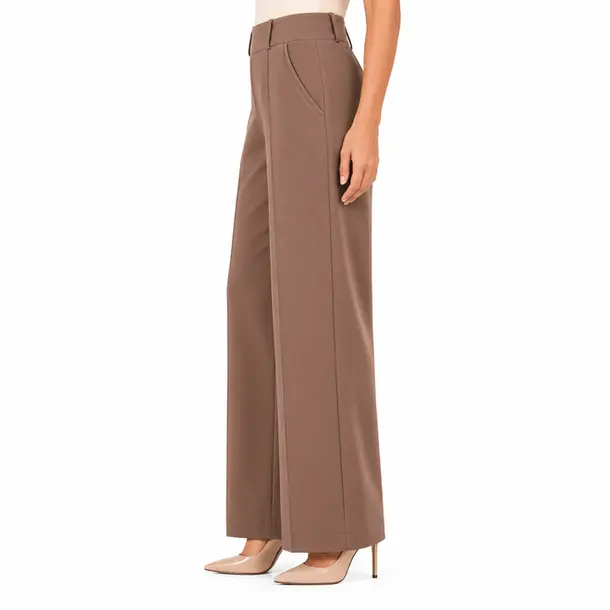 Calça Feminina Pantalona Neoprene .CL3801 Marrom