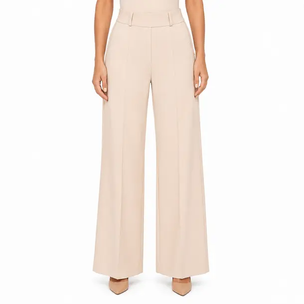 Calça Feminina Pantalona Neoprene .CL3801 Nude