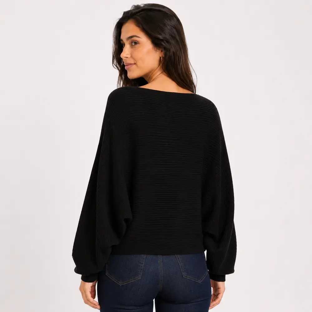 Suéter Feminino Tricô Manga Morcego .L-888B