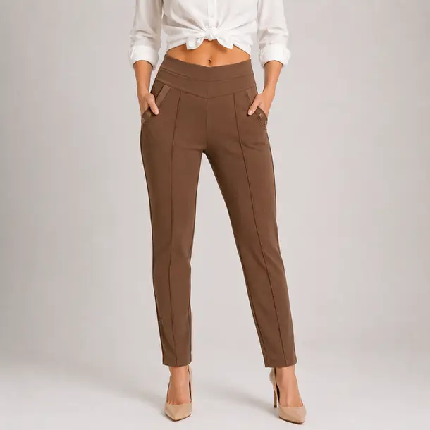 Calça Skinny Feminina Montaria Neoprene .CL36501 Marrom