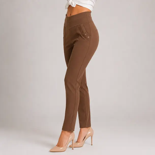 Calça Skinny Feminina Montaria Neoprene .CL36501 Marrom