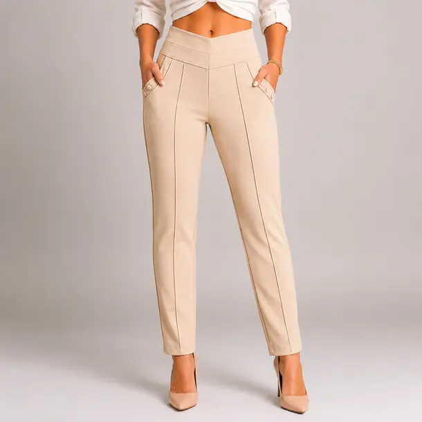 Calça Skinny Feminina Montaria Neoprene .CL36501 Nude