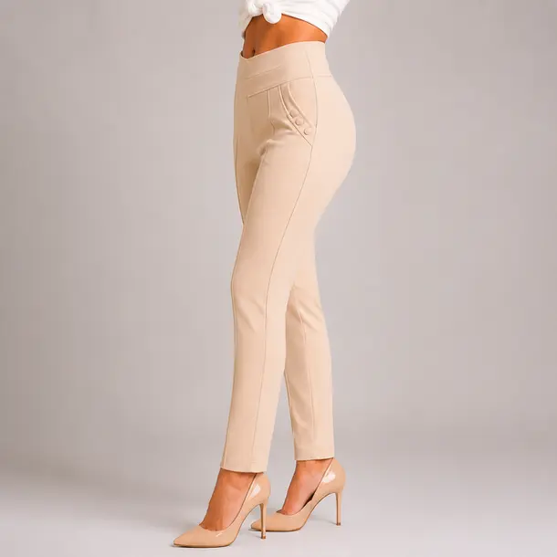 Calça Skinny Feminina Montaria Neoprene .CL36501 Nude