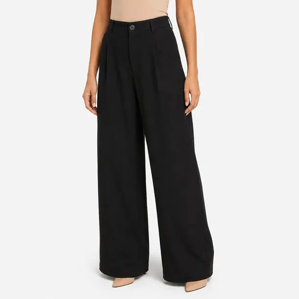 Calça Feminina Pantalona Linho .CL4401 Preto