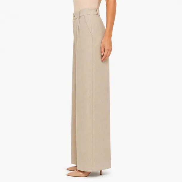 Calça Feminina Pantalona Linho .CL4401 Areia