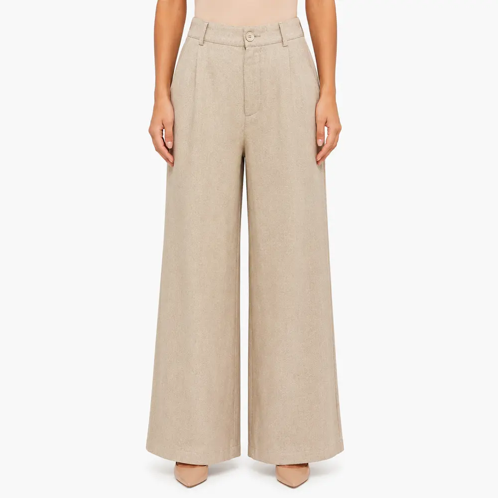 Calça Feminina Pantalona Linho .CL4401