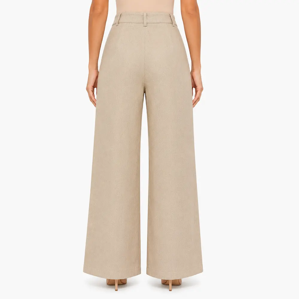 Calça Feminina Pantalona Linho .CL4401