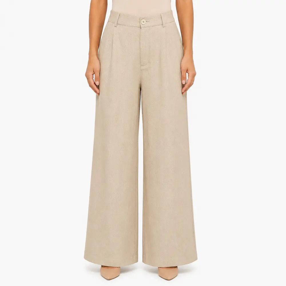 Calça Feminina Pantalona Linho .CL4401