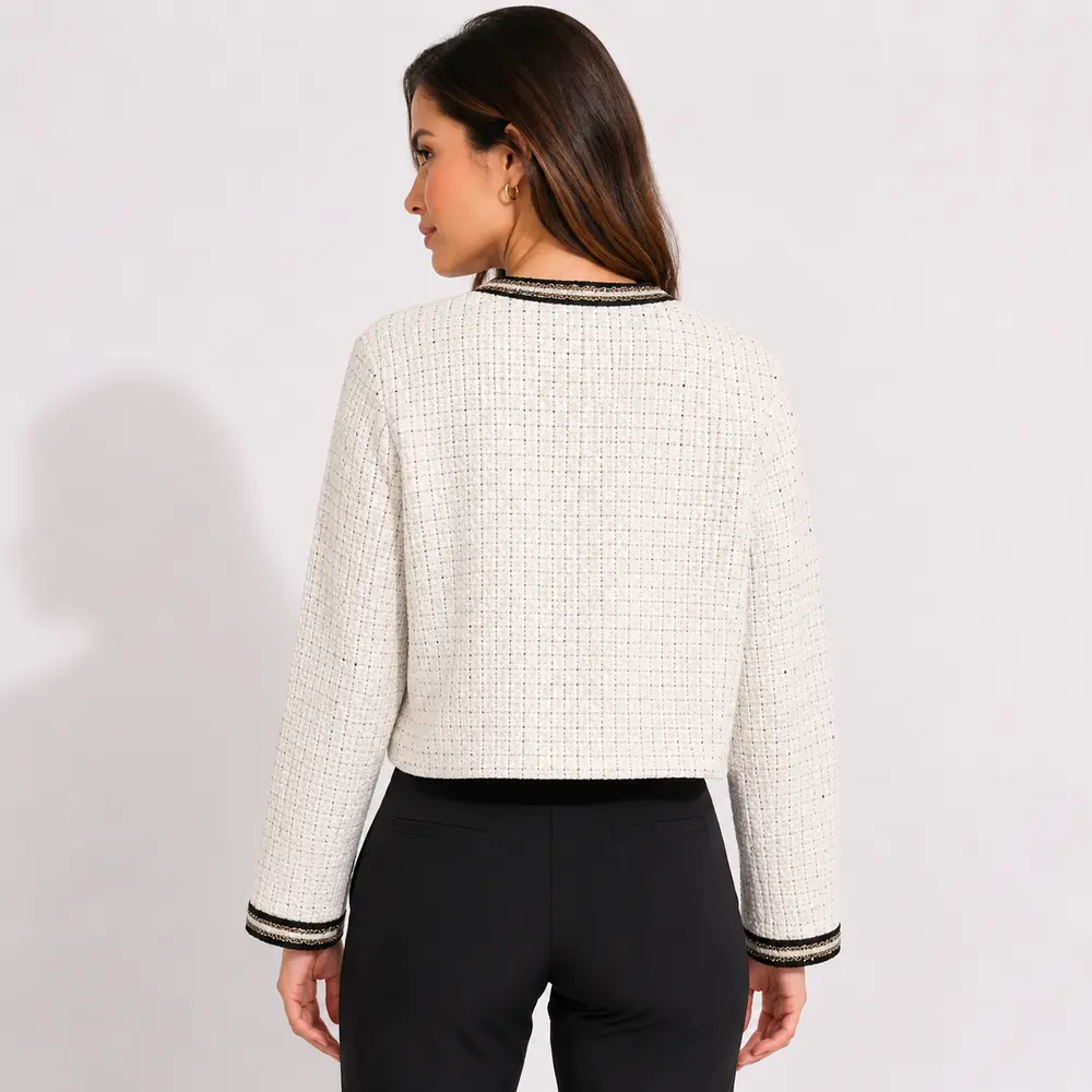 Casaco Feminino Tweed Clássico Elegante .LSE016