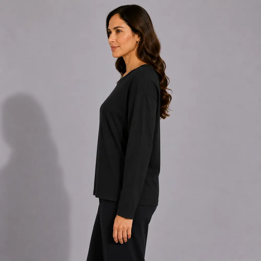 Suéter Feminino Plus Size Manga Longa Básico .MU4433