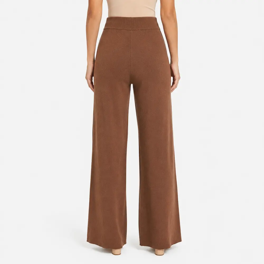 Calça Feminina Pantalona Tricô Mousse .S1537C