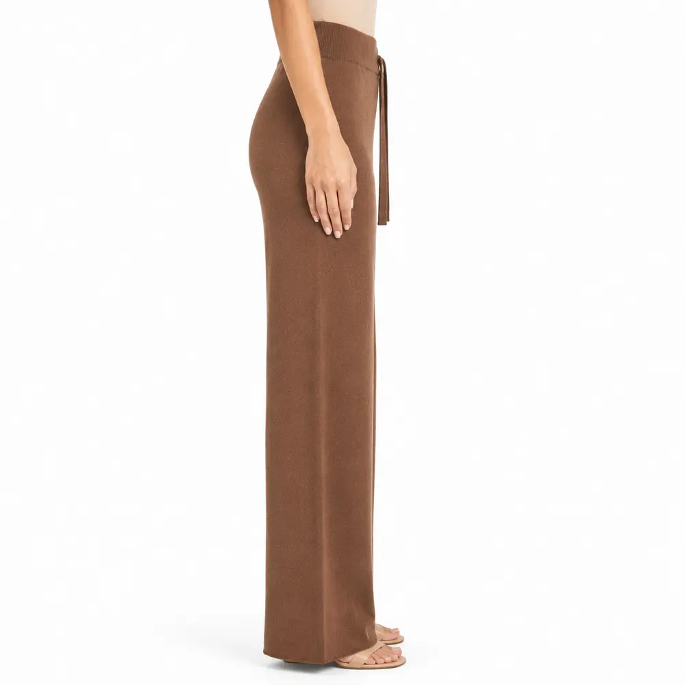 Calça Feminina Pantalona Tricô Mousse .S1537C
