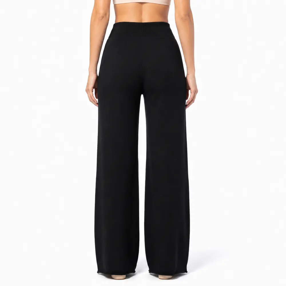 Calça Feminina Pantalona Tricô Mousse .S1537C