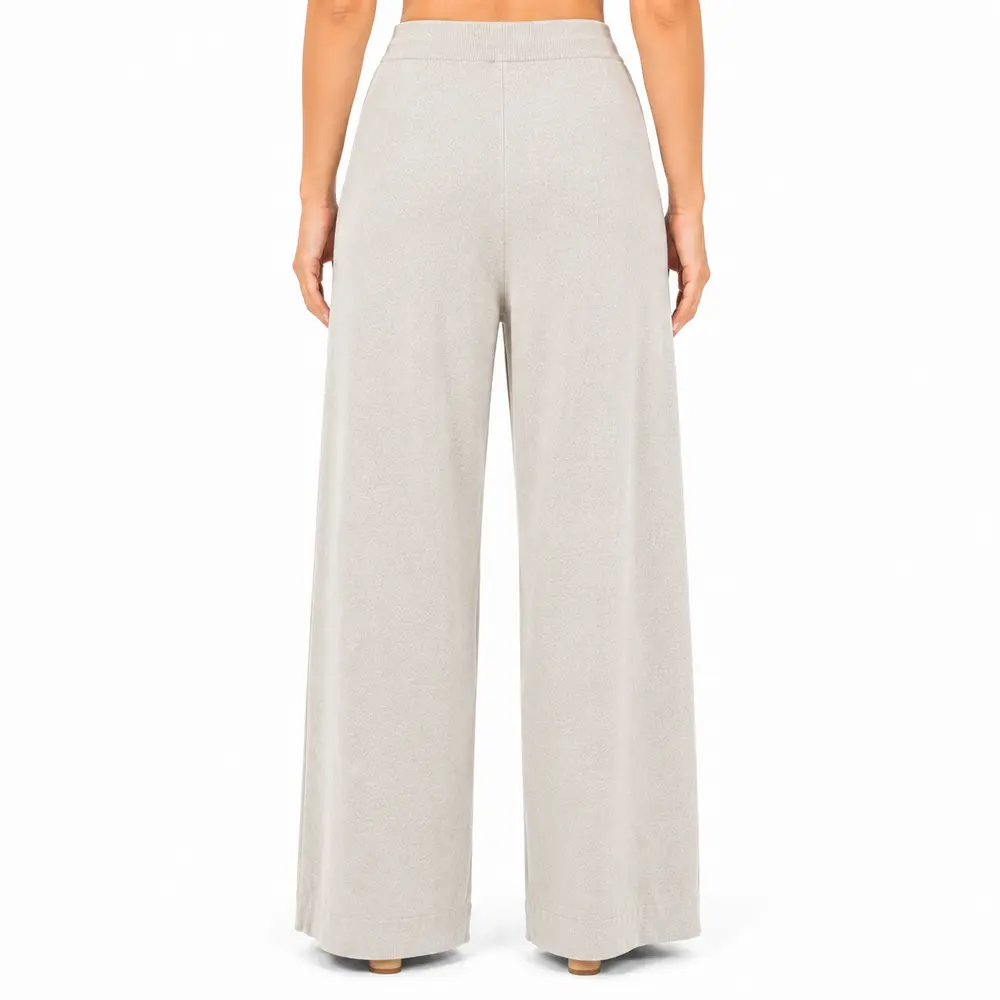 Calça Feminina Pantalona Tricô Mousse .S1537C