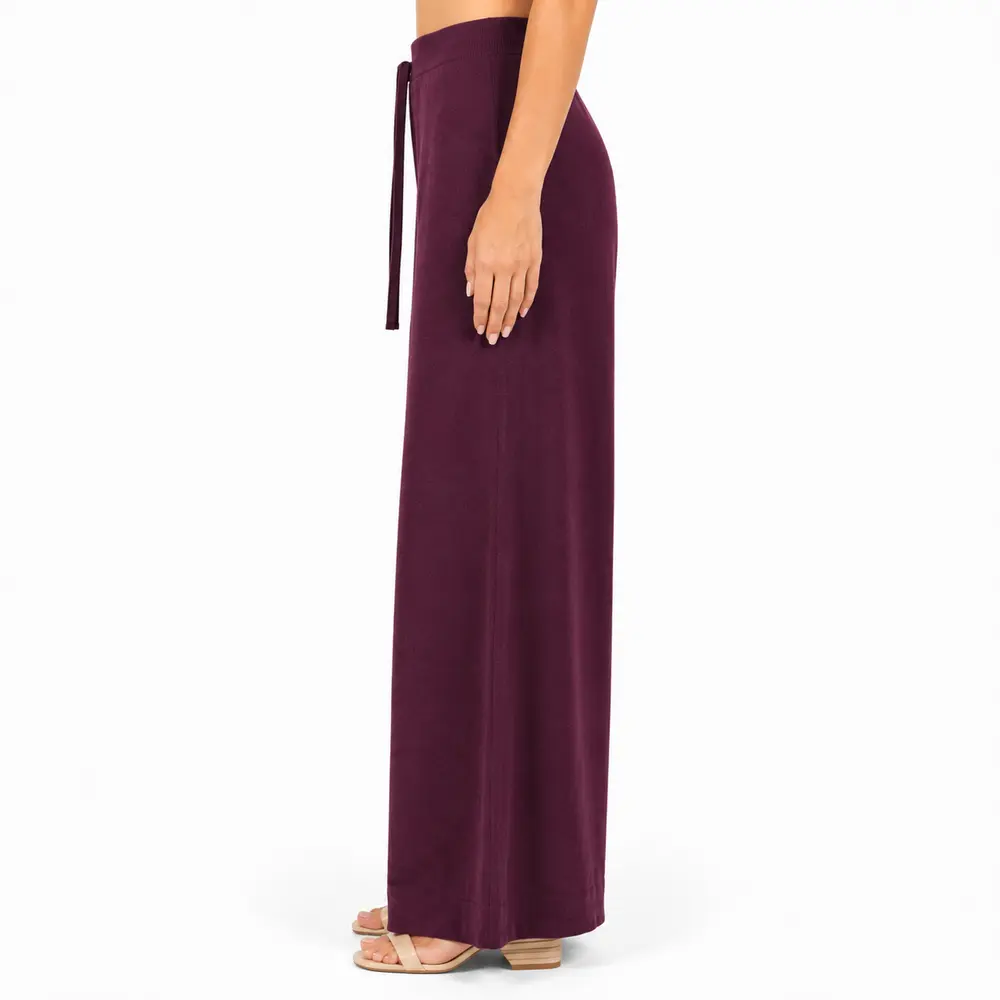 Calça Feminina Pantalona Tricô Mousse .S1537C