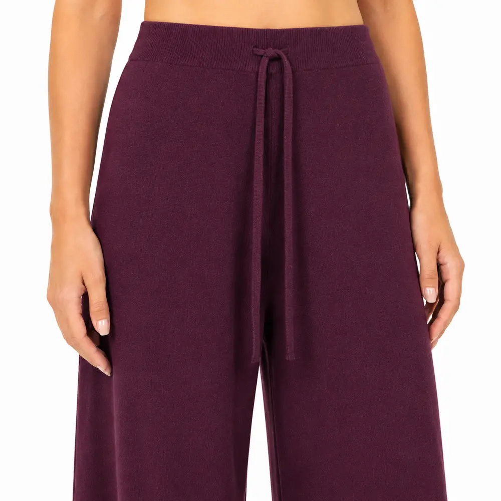Calça Feminina Pantalona Tricô Mousse .S1537C