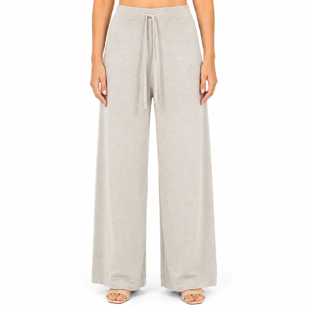Calça Feminina Pantalona Tricô Mousse .S1537C
