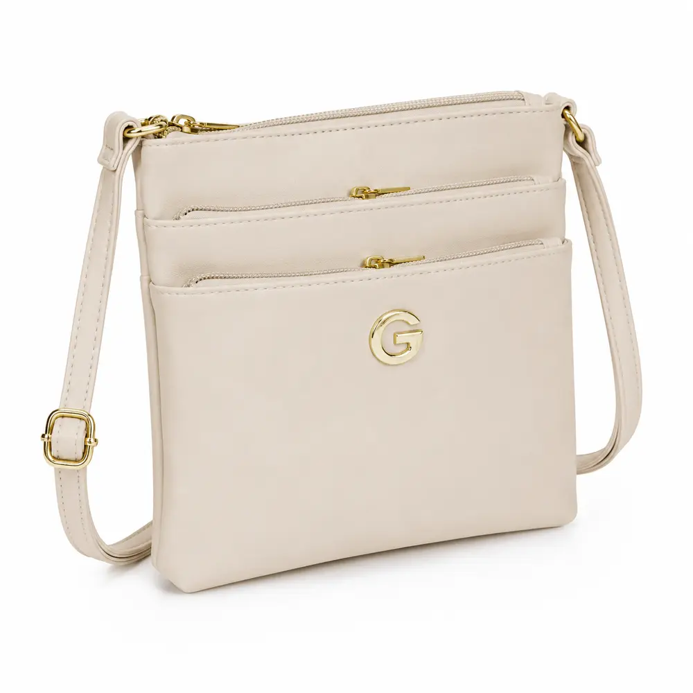 Bolsa Feminina Transversal Média com Divisórias .CRB-6341