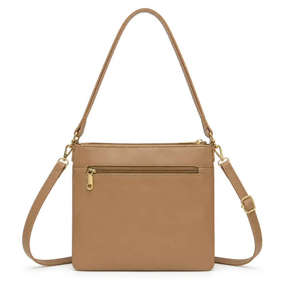 Bolsa Feminina Transversal Média com Divisórias .CRB-6341