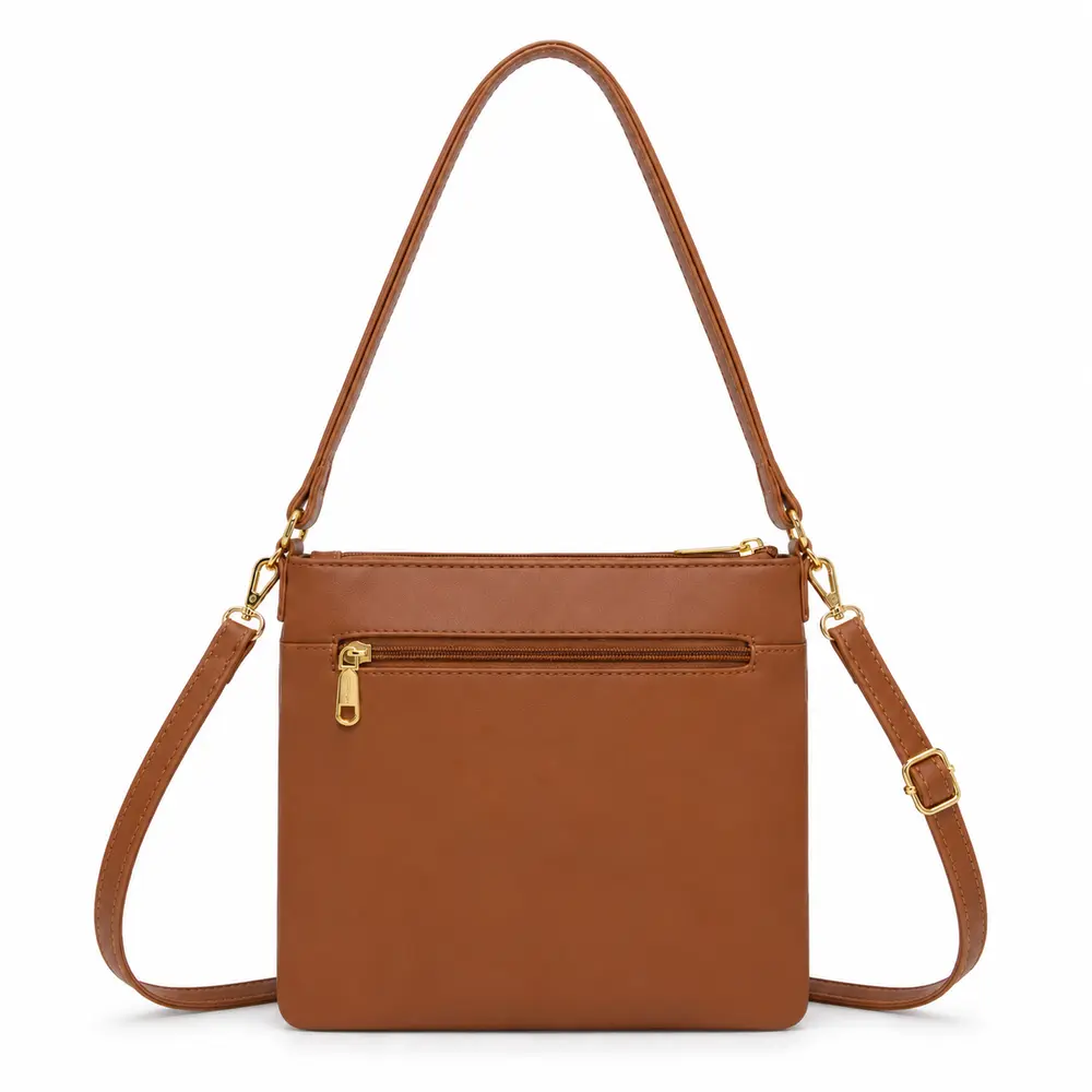 Bolsa Feminina Transversal Média com Divisórias .CRB-6341
