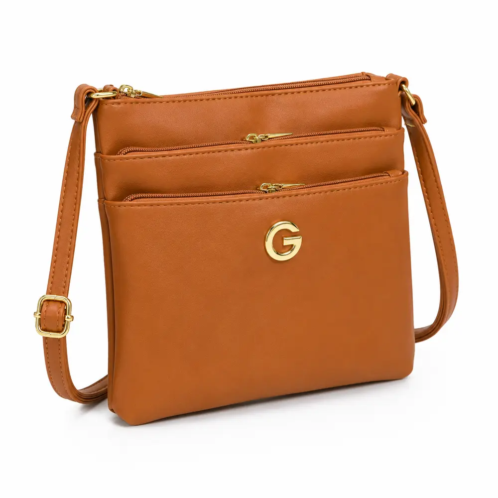 Bolsa Feminina Transversal Média com Divisórias .CRB-6341