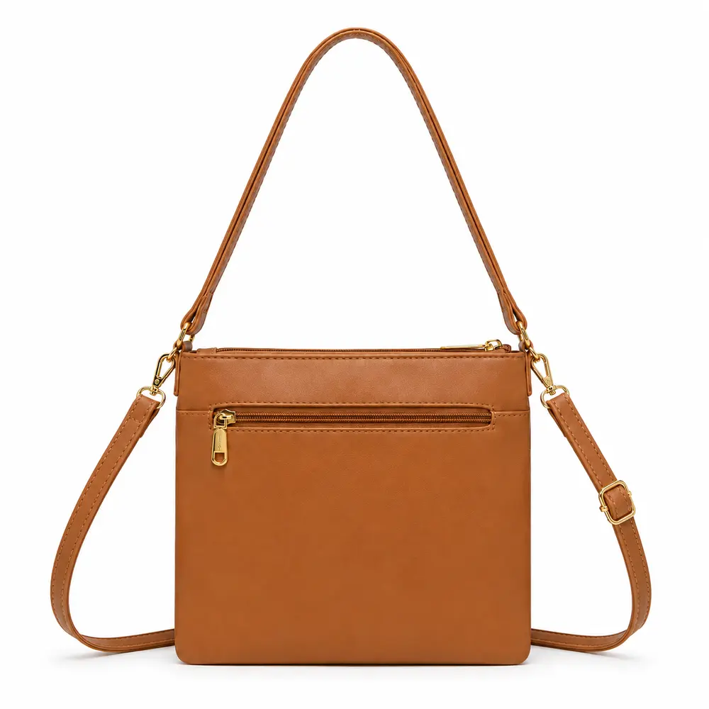 Bolsa Feminina Transversal Média com Divisórias .CRB-6341