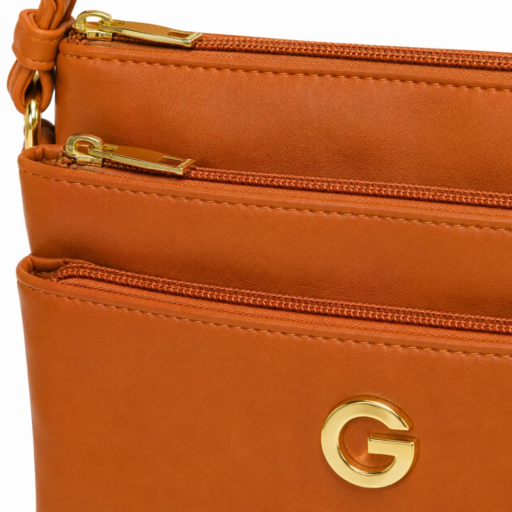 Bolsa Feminina Transversal Média com Divisórias .CRB-6341
