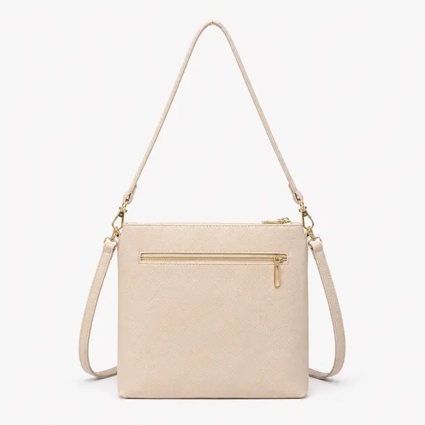 Bolsa Feminina Transversal Média com Divisórias .CRB-6344 Off White