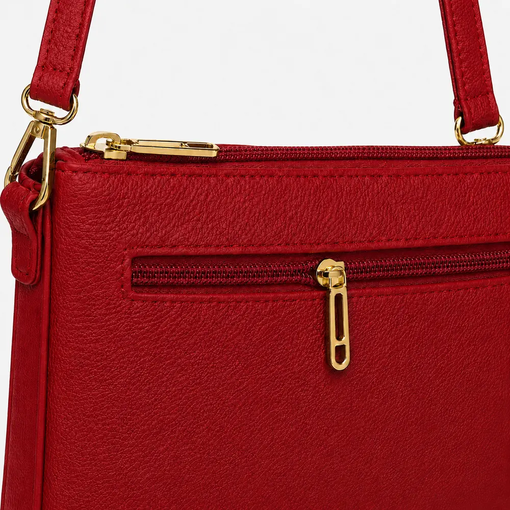 Bolsa Feminina Transversal Média com Divisórias .CRB-6344