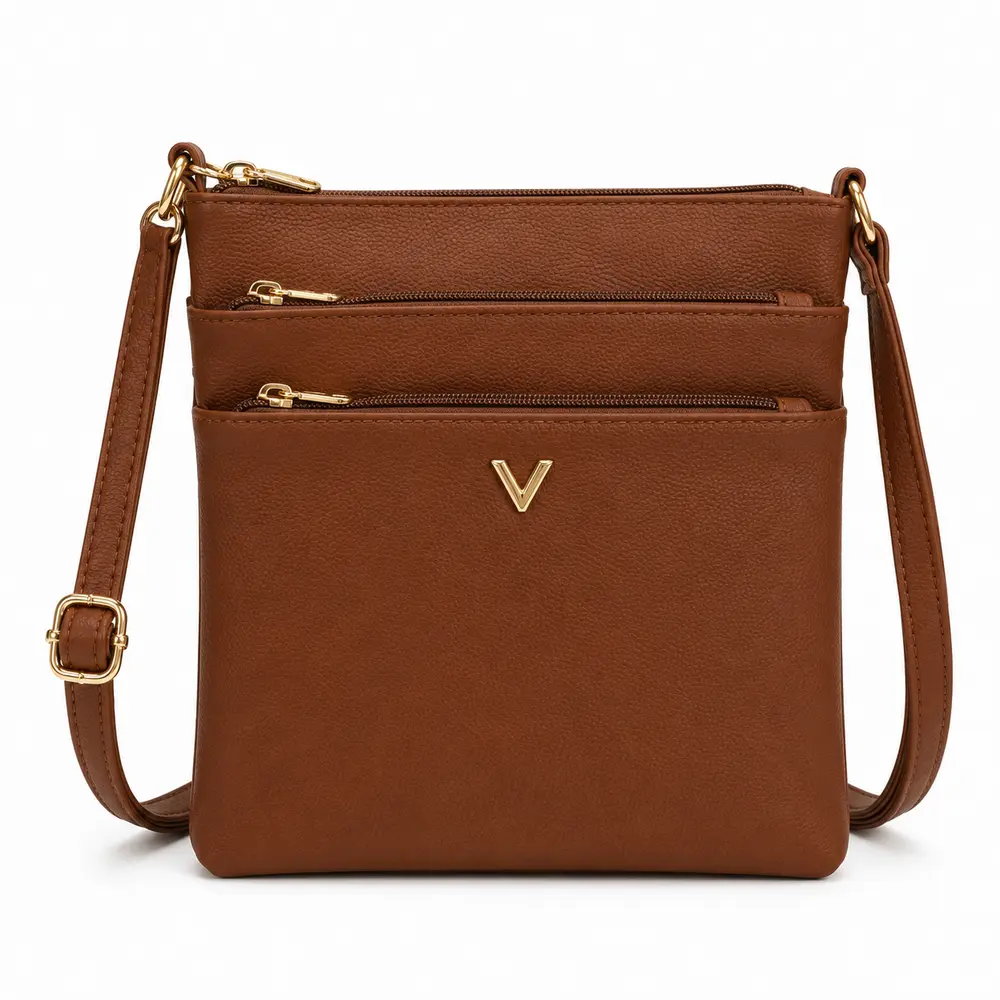 Bolsa Feminina Transversal Média com Divisórias .CRB-6344