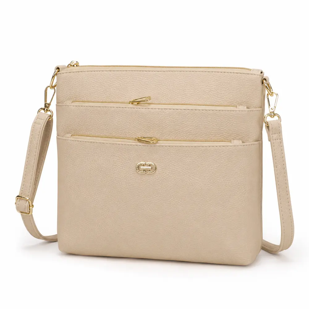 Bolsa Feminina Transversal Média com Divisórias .CRB-6342