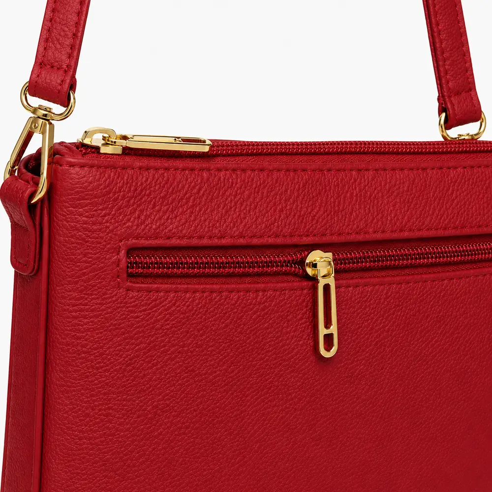Bolsa Feminina Transversal Média com Divisórias .CRB-6342