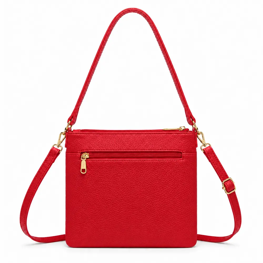 Bolsa Feminina Transversal Média com Divisórias .CRB-6342