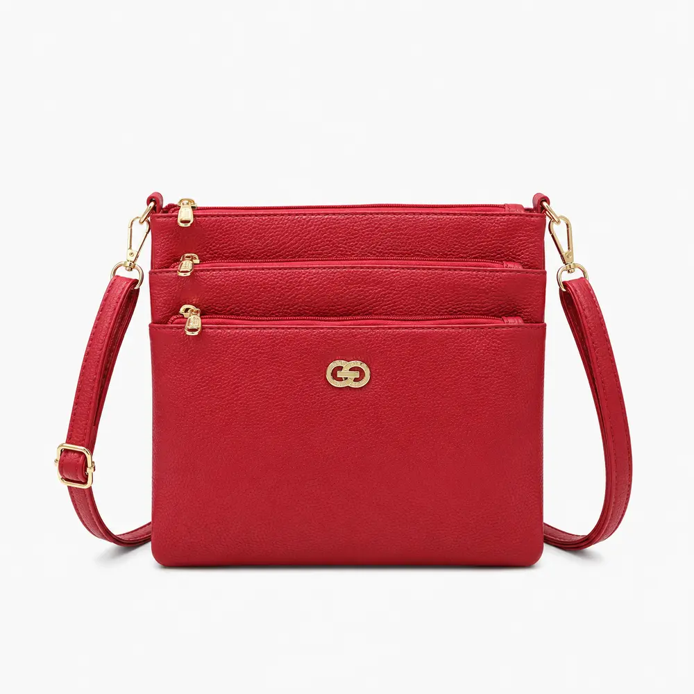Bolsa Feminina Transversal Média com Divisórias .CRB-6342