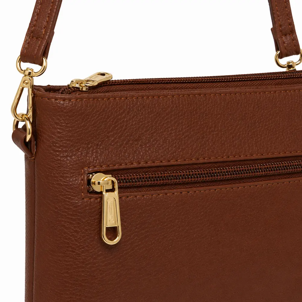 Bolsa Feminina Transversal Média com Divisórias .CRB-6342
