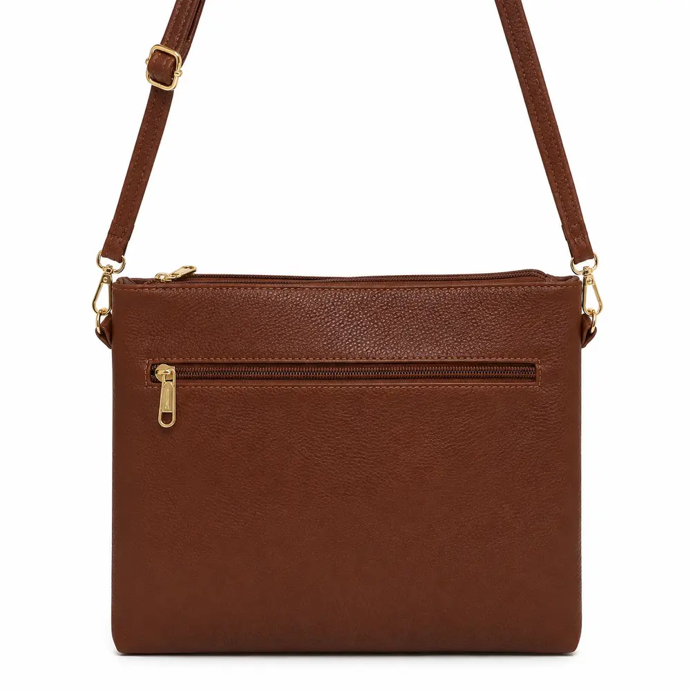 Bolsa Feminina Transversal Média com Divisórias .CRB-6342