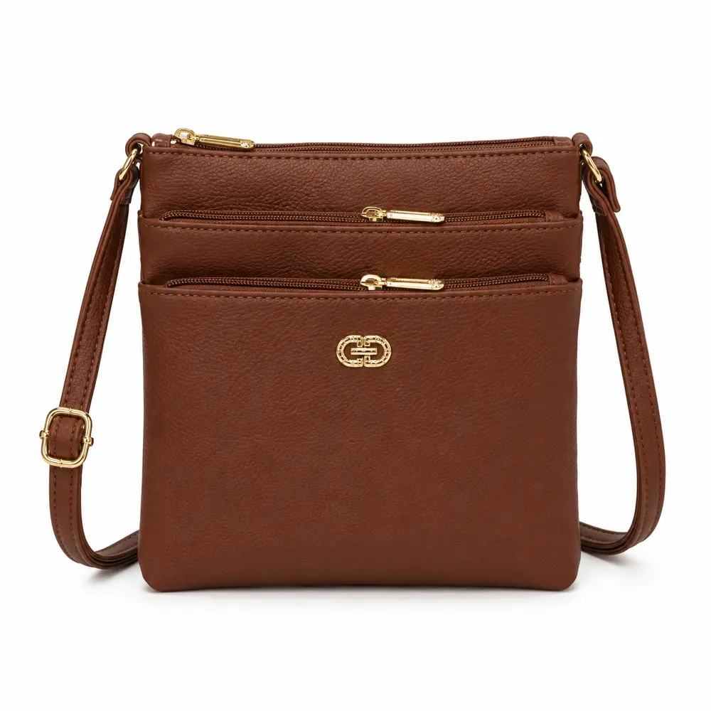 Bolsa Feminina Transversal Média com Divisórias .CRB-6342