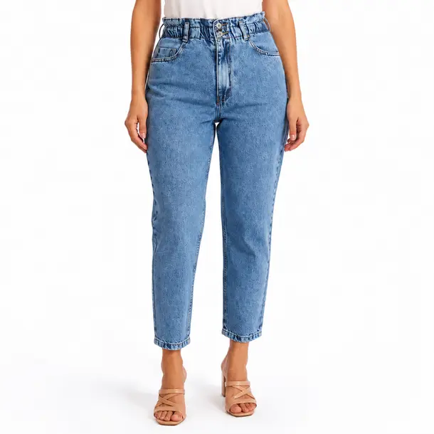 Calça Jeans Feminina Mom Clochard .4106 Lav Escura