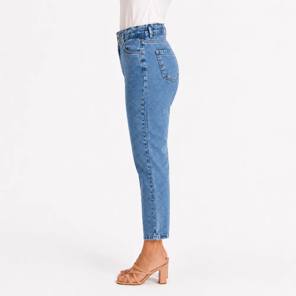 Calça Jeans Feminina Mom Clochard .4106