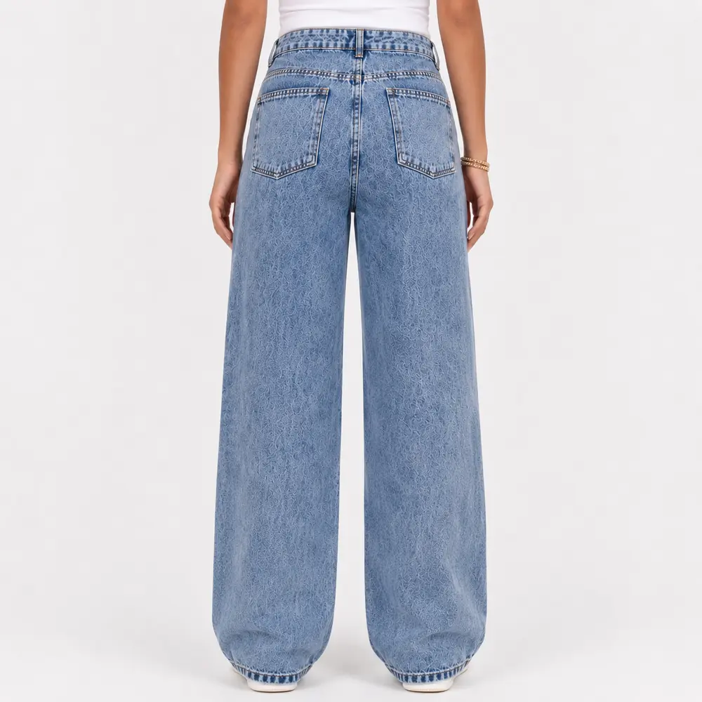 Calça Jeans Feminina Wide Leg .4073