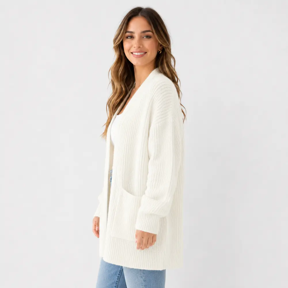 Cardigan Feminino Trico Modal Com Bolsos .5824MDL