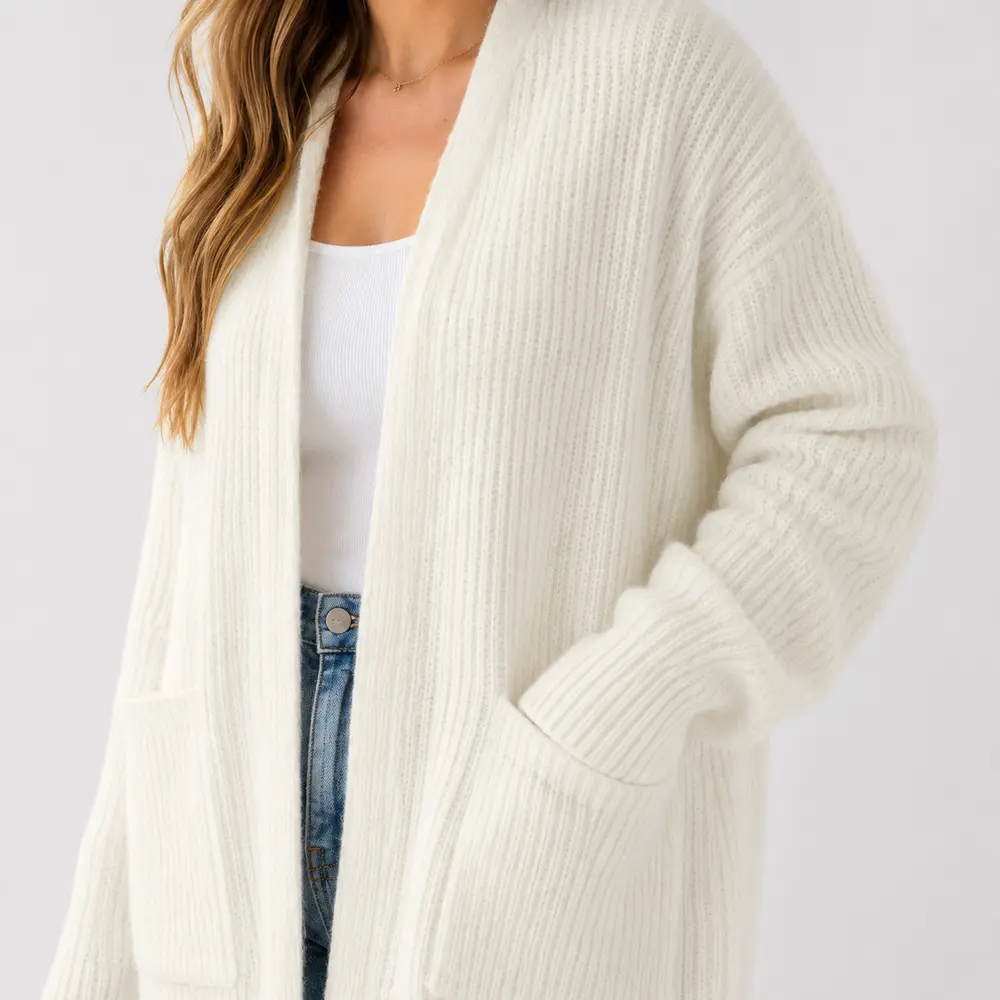 Cardigan Feminino Trico Modal Com Bolsos .5824MDL