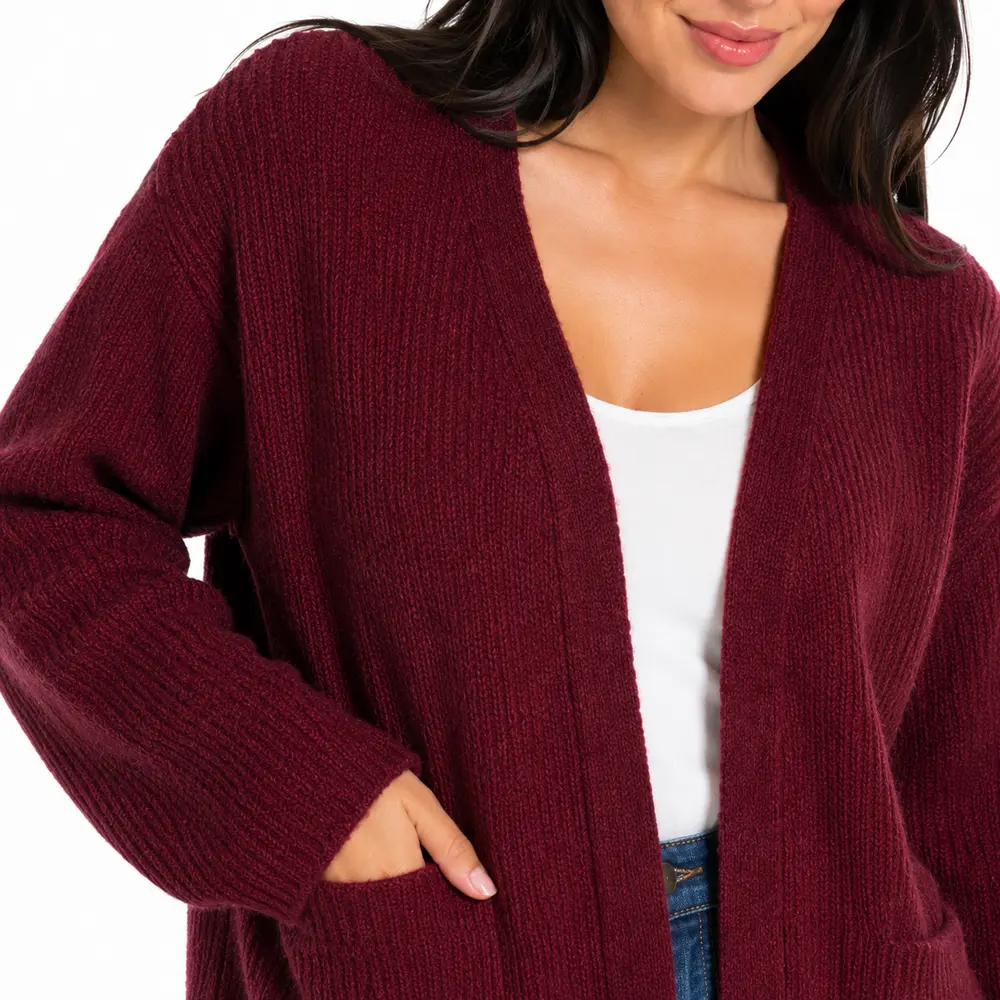 Cardigan Feminino Trico Modal Com Bolsos .5824MDL
