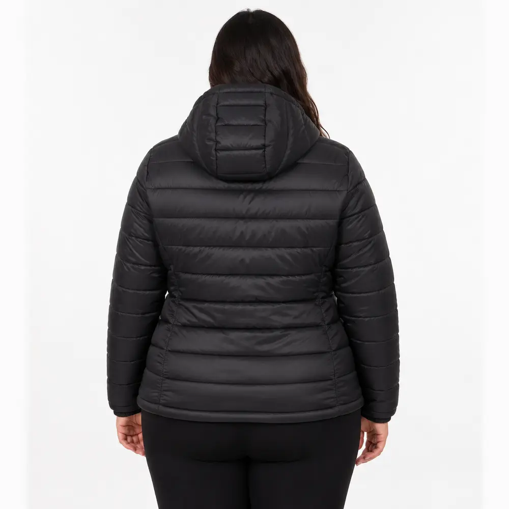 Jaqueta Feminina Plus Size Nylon Com Capuz .1002314