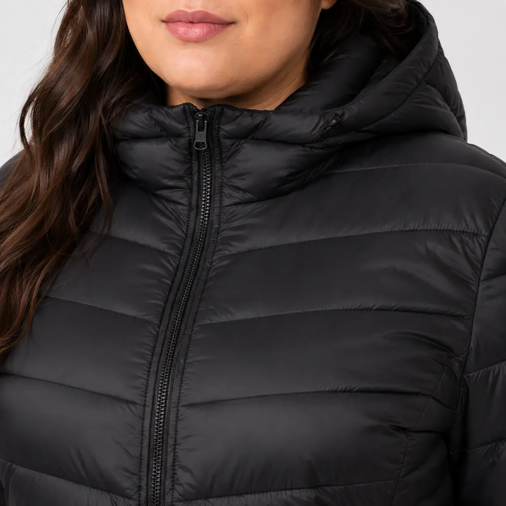 Jaqueta Feminina Plus Size Nylon Com Capuz .1002314