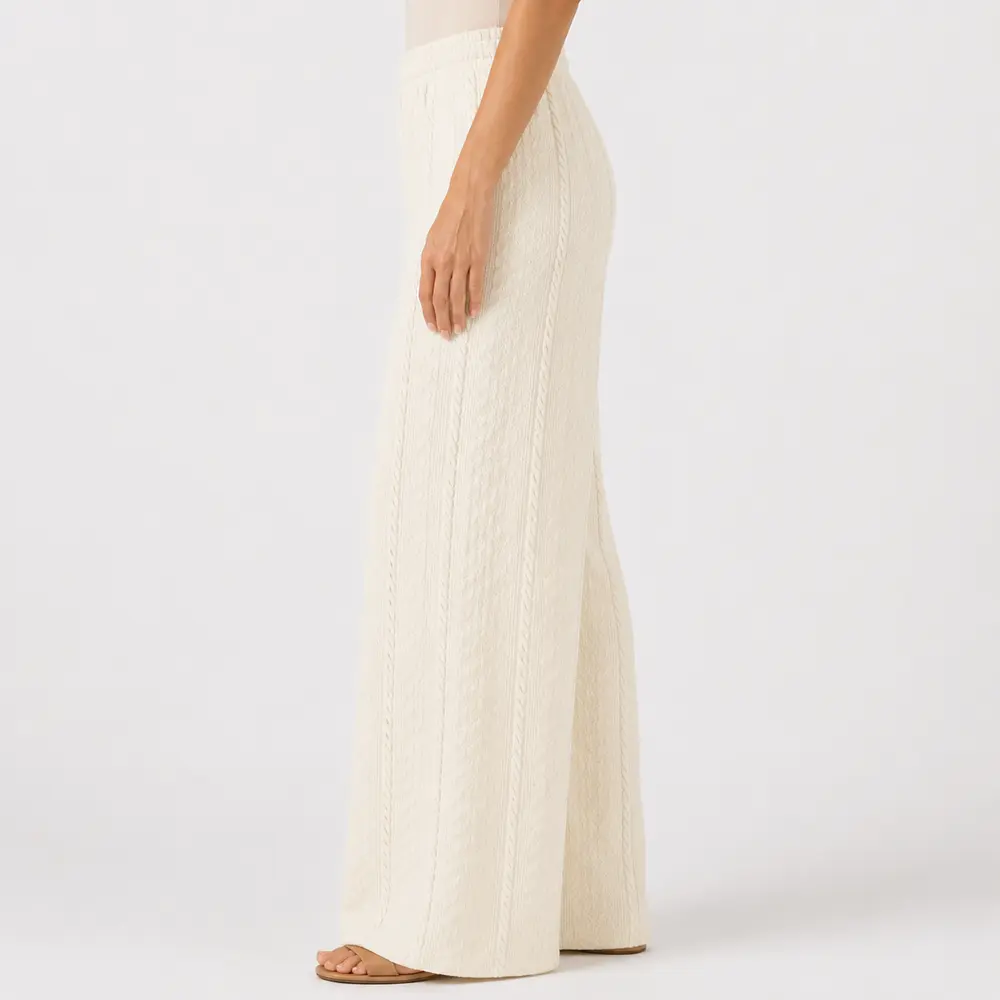 Calça Feminina Pantalona Tricô Texturizada .27200023