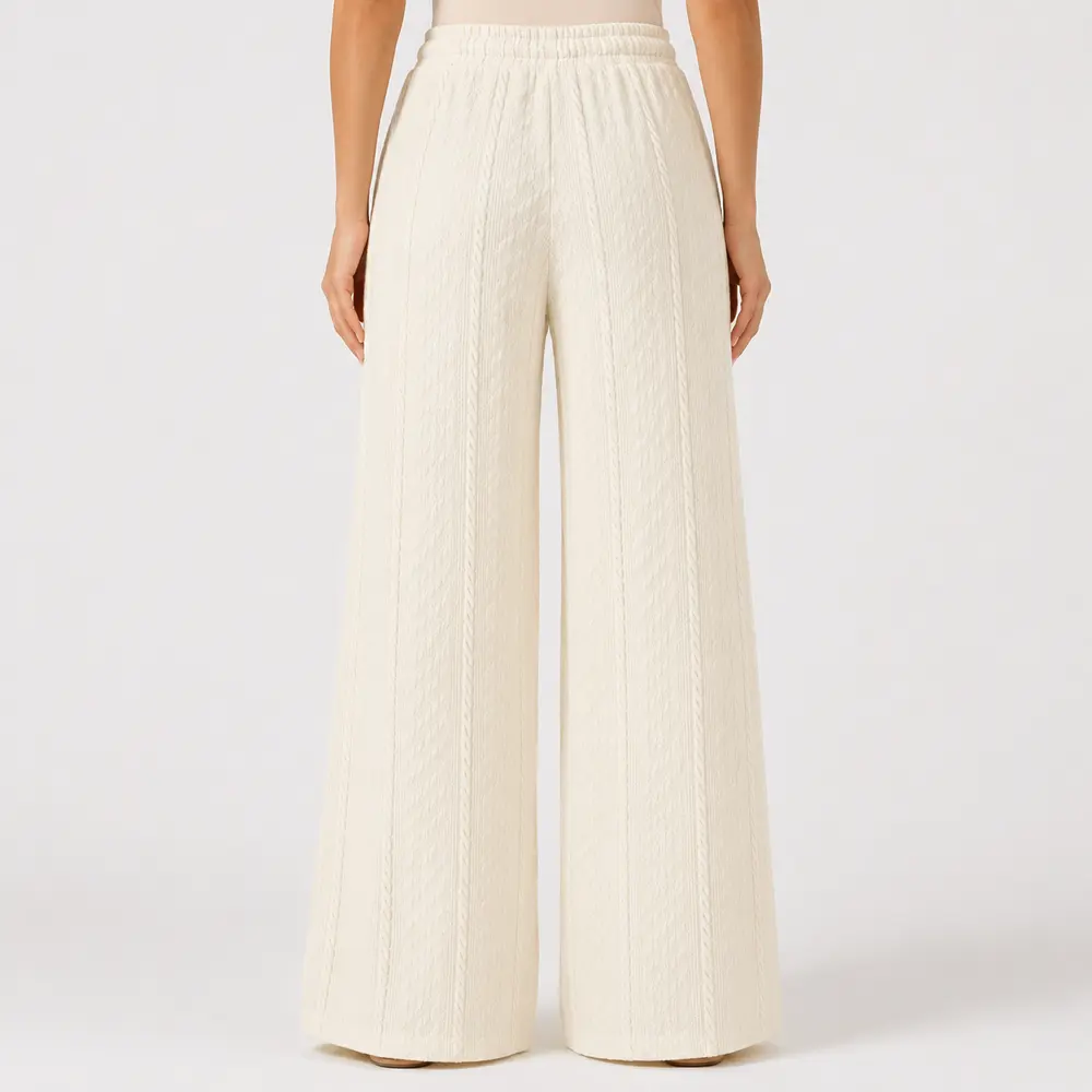 Calça Feminina Pantalona Tricô Texturizada .27200023