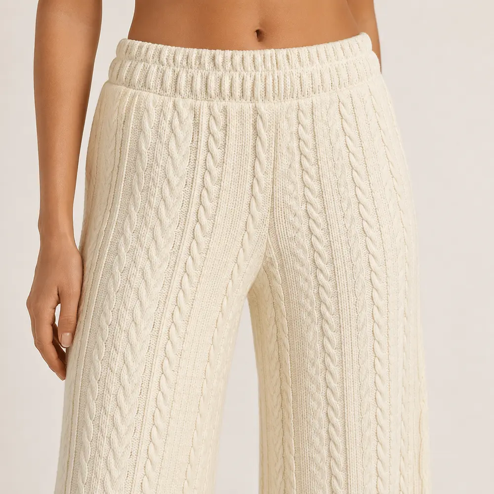 Calça Feminina Pantalona Tricô Texturizada .27200023