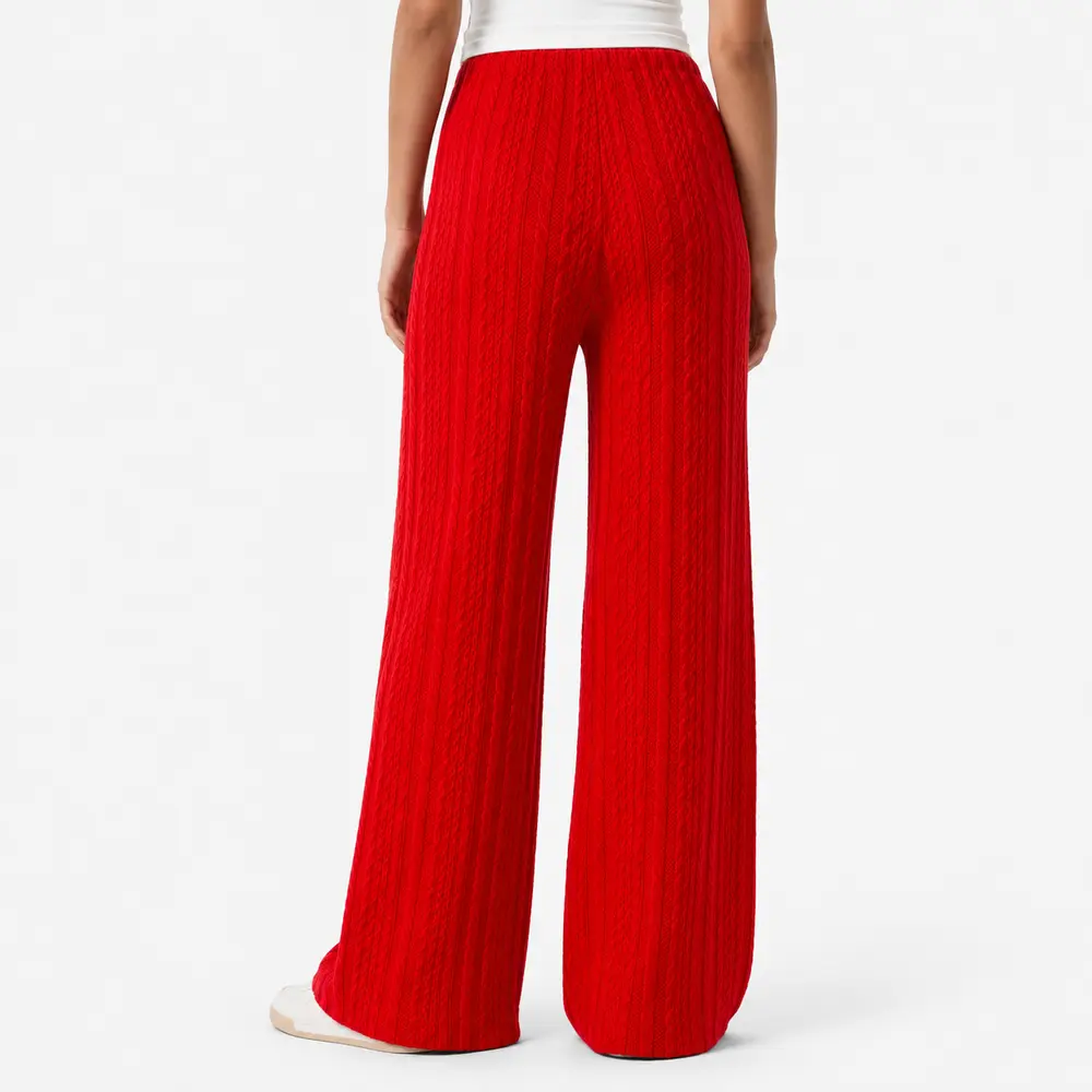 Calça Feminina Pantalona Tricô Texturizada .27200023