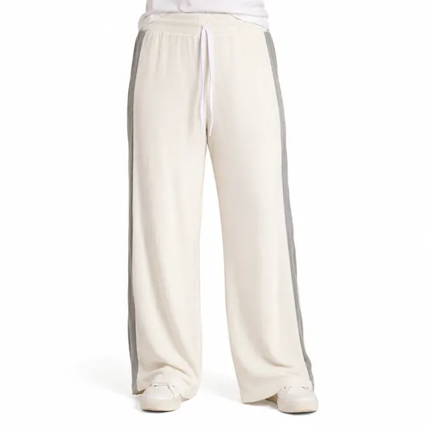 Calça Feminina Pantalona Tricô Mousse .27200027 Off White